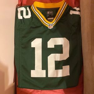 Aaron Rogers Green Bay Packers # 12 Nike NFL jersey size child medium 10/12